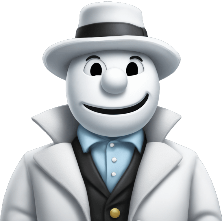 Frosty the snowman as a gangster emoji