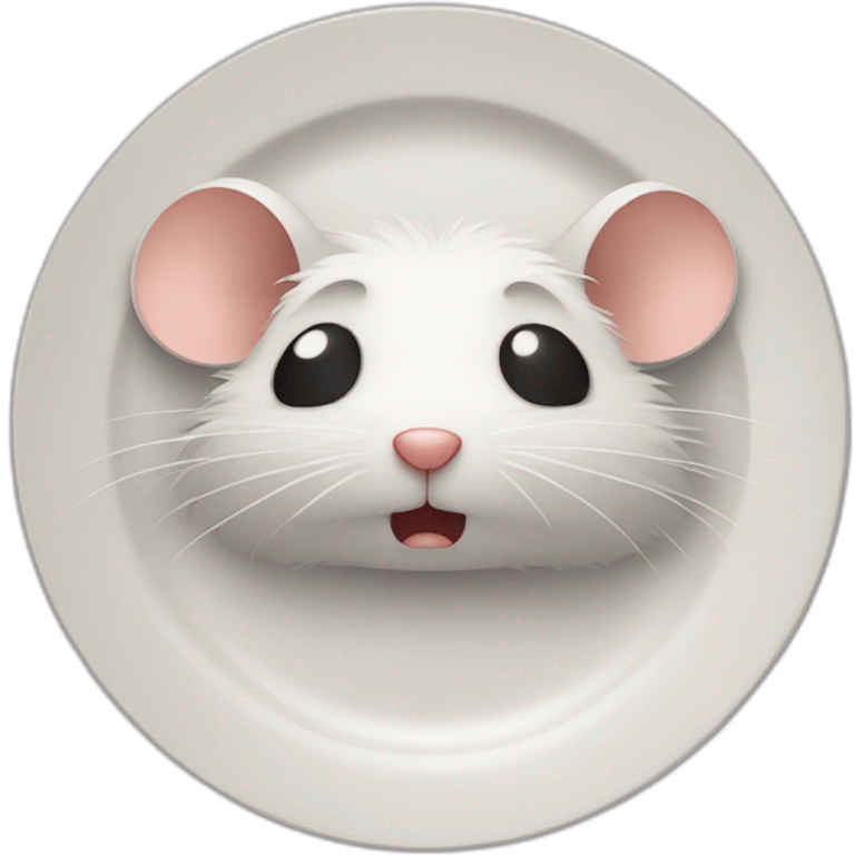 fluffy sad mouse look to empty plate emoji