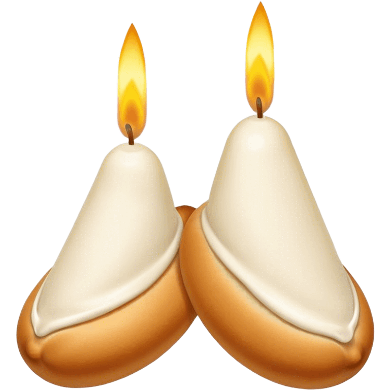 Russian pirozhki with birthday candle emoji