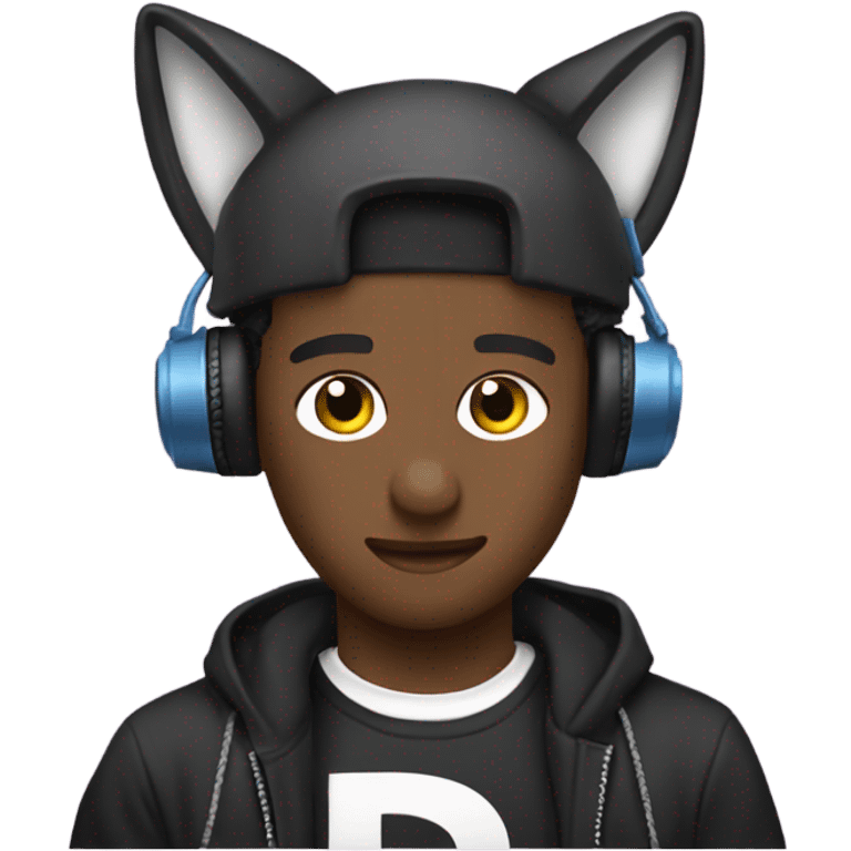 rapper playboicarti with cat ears and a tail emoji