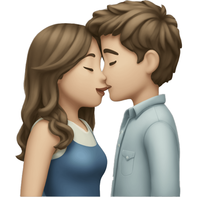 A boy kissing a girl  emoji