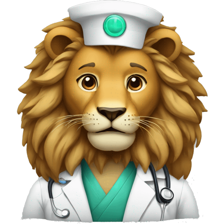 a lion doctor saying this is emoji