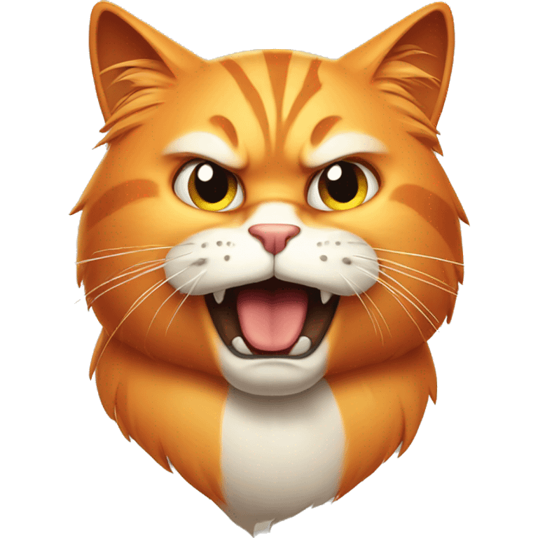 Angry Orange cat  emoji