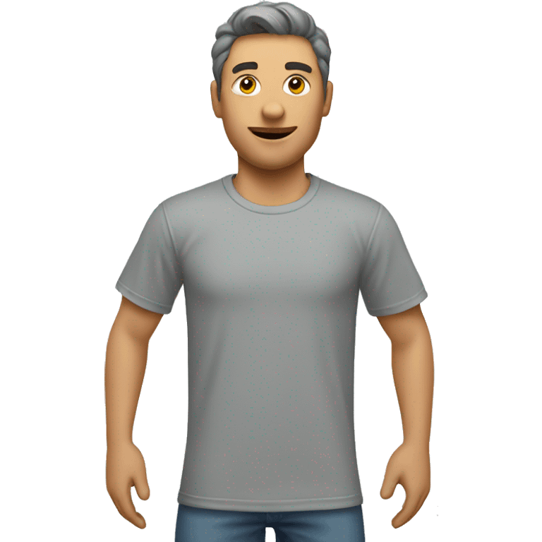 Gray T-Shirt, 3d
 emoji