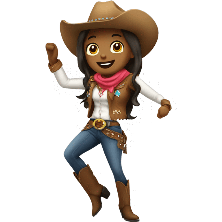 Cowgirl dancing  emoji