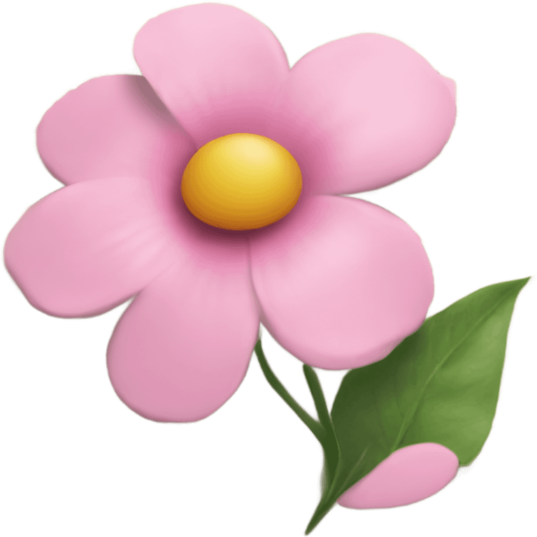 Realistic Open book with light pink flower inside emoji