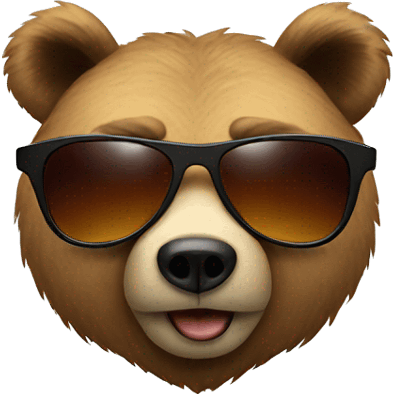 Bear with sunglasses emoji