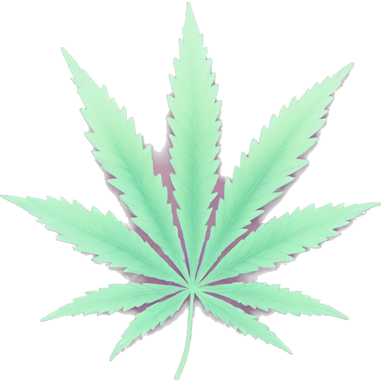 Completely Pastel pink marijuana leaf emoji