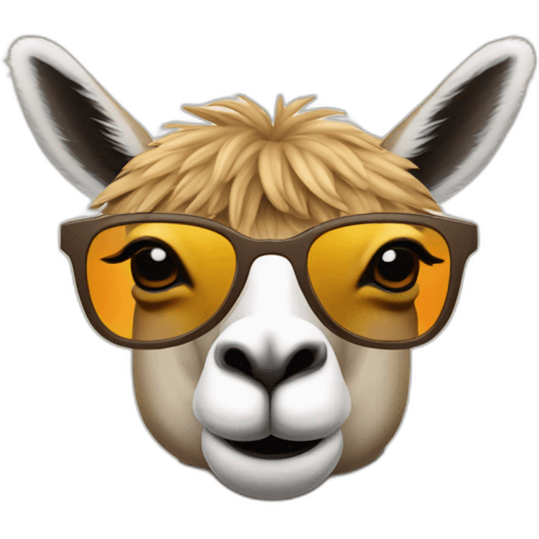 Lama avec des lunette de soleil emoji