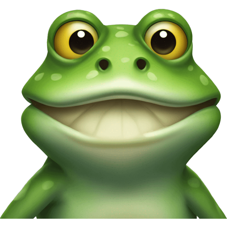 A frog with a malicious slile emoji