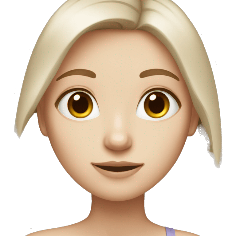 Light brown hair girl with pale white skin emoji