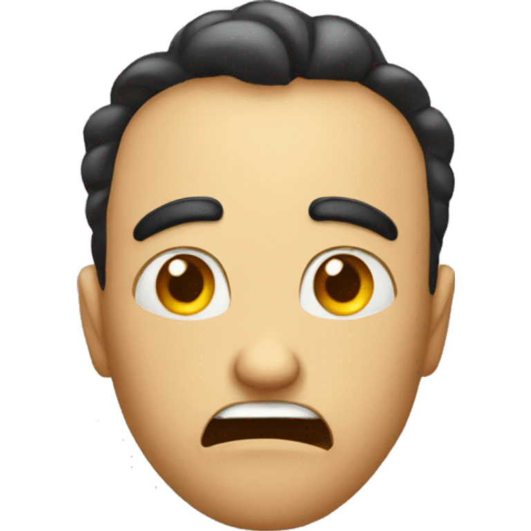  a firous emoji hiding all of its anger inside it with a sideeye full of hate emoji