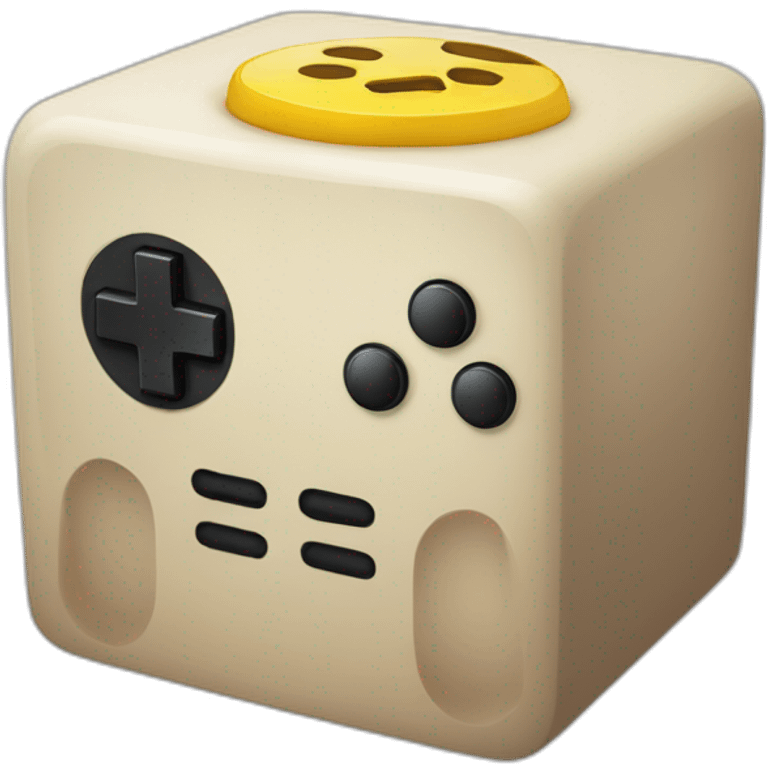 manette dans un cube emoji