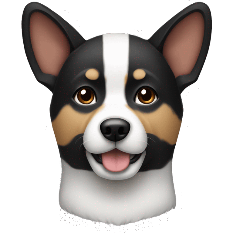 Korean country dog with black triangular ears emoji