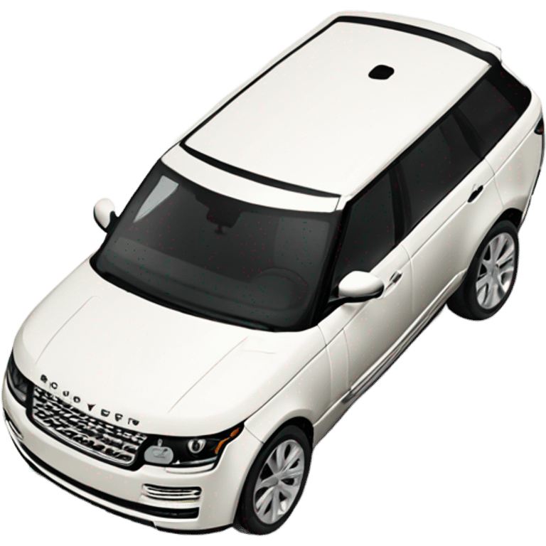 White Range Rover with a black roof emoji