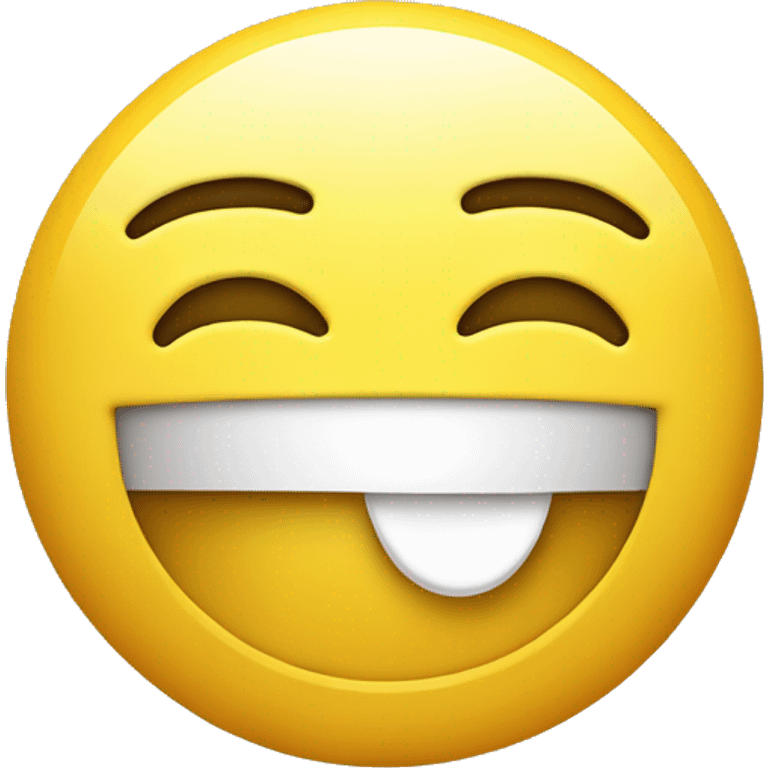 Yellow classic single smiley emoji with a neutral bored face with open eyes and two hands doing thumbs up emoji