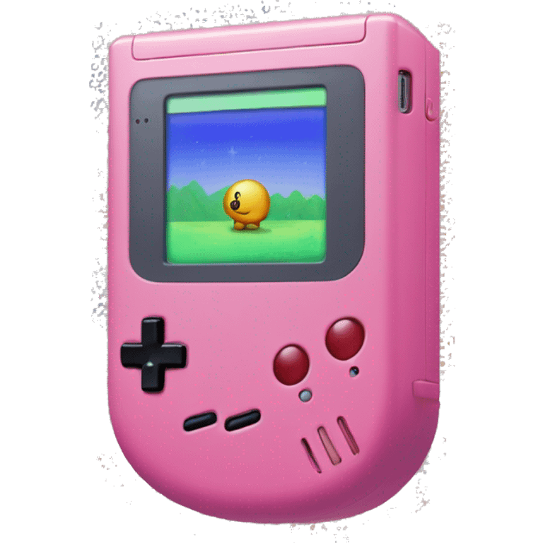 Iridescent Gameboy playing Kirby emoji