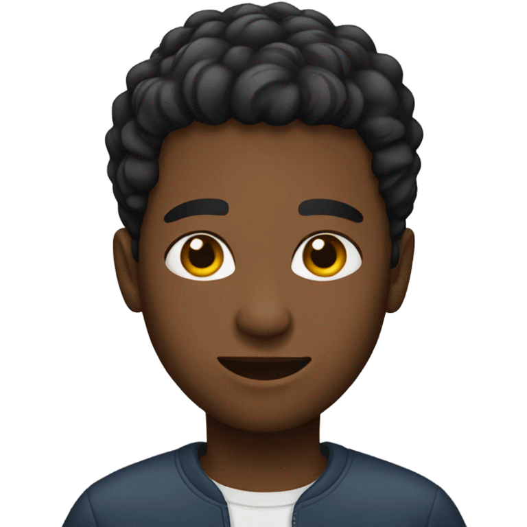  A black person with short hair emoji