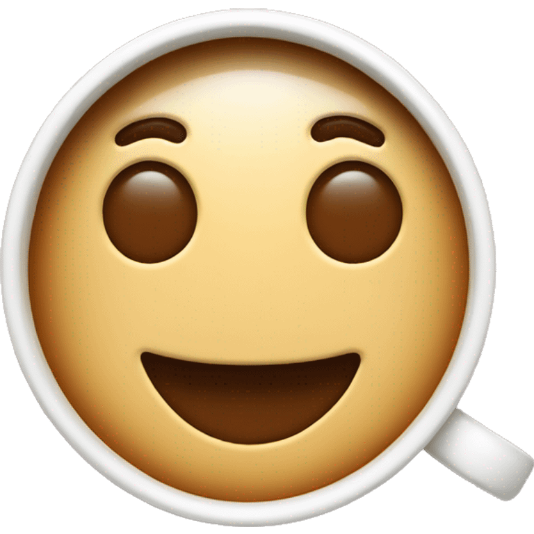 top down view of coffe smiling emoji inside brew emoji