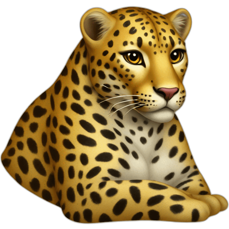 pin-up leopard emoji