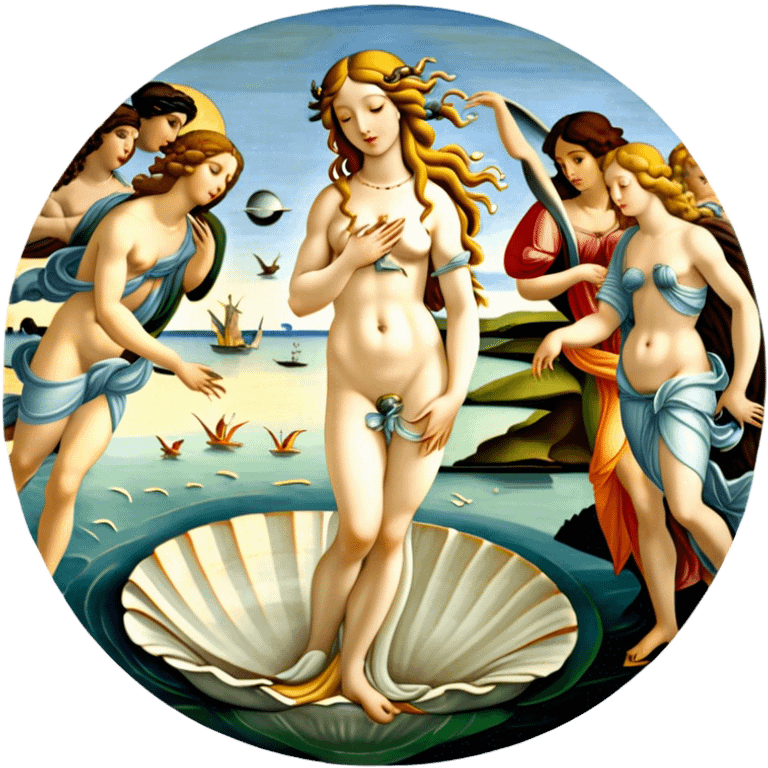 Birth of Venus, painting Sandro Botticelli emoji