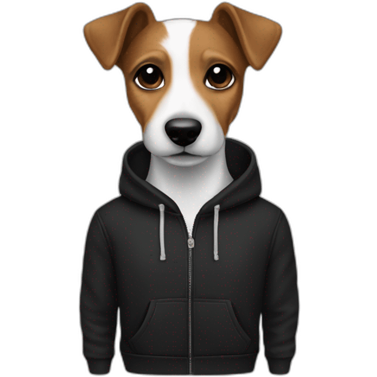 jack russel black hoodie emoji