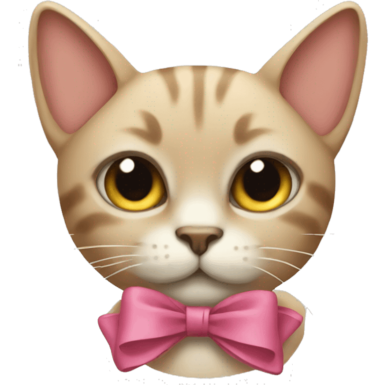 Cat with bow emoji