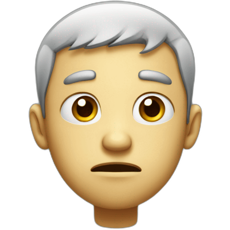 a cartoon character with a sad look on his face emoji