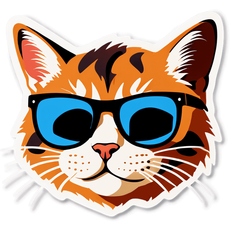 Cat with sunglasses emoji