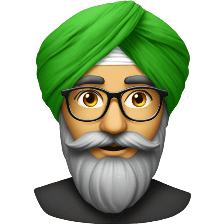 Sardar ji in turban wit cool glass  emoji