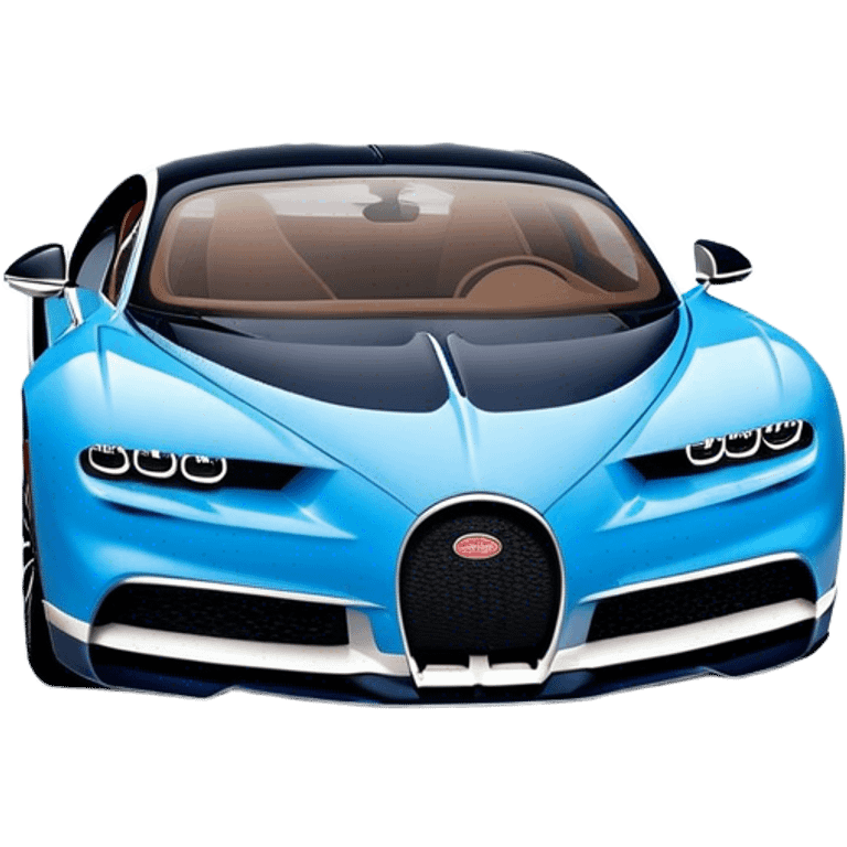 Bugatti Chiron - Bugatti (Model Year: 2022) (Iconic colour: Blue and black) emoji