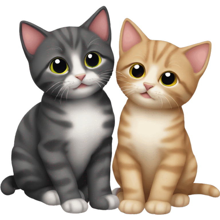 Cute Kitten best friends emoji