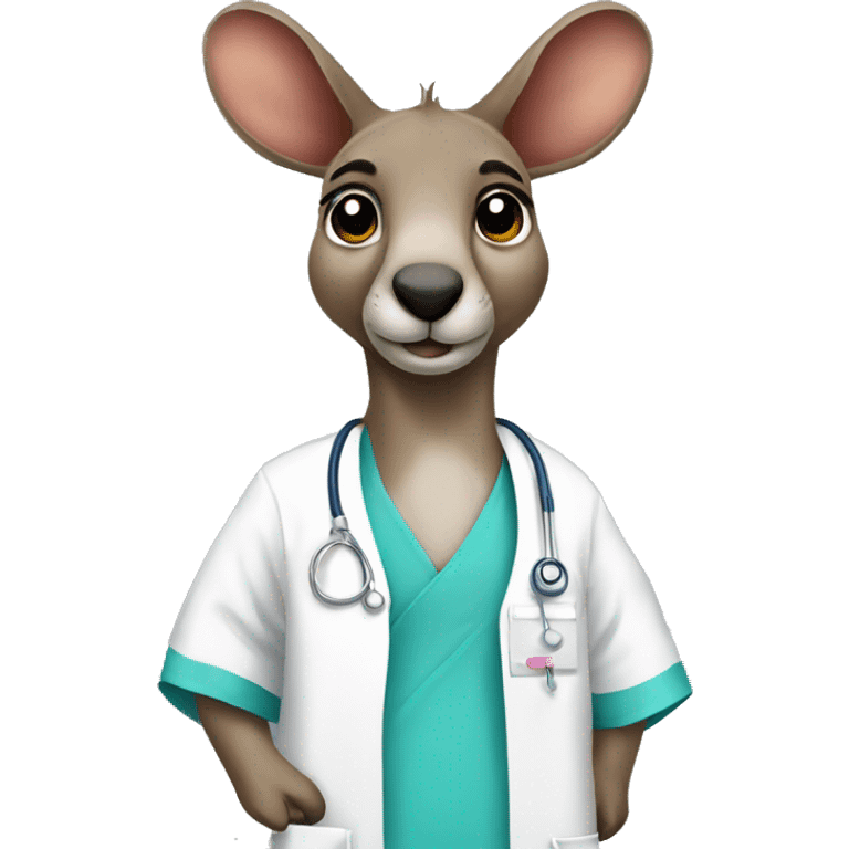 kangaroo in a hospital gown emoji