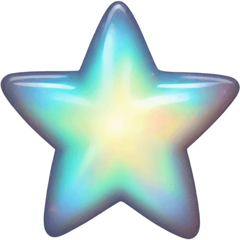 4 point star rounded corner opal shiny emoji