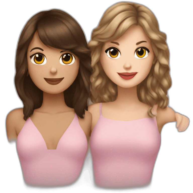 Taylor swift with brune girl emoji