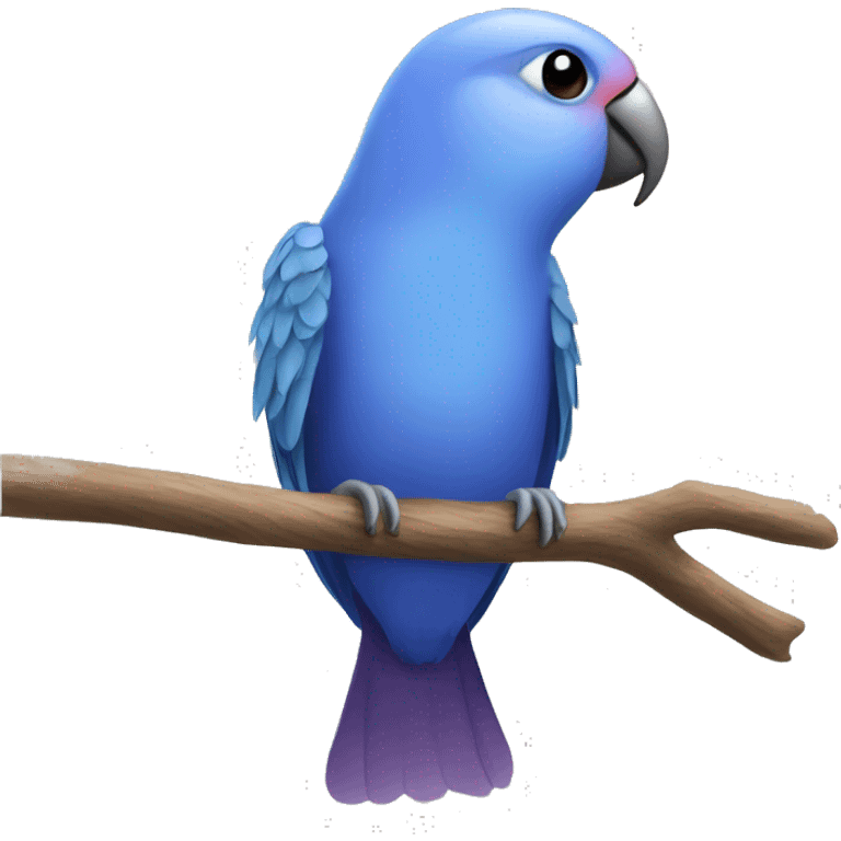 Blue violet small lovebird fisher emoji