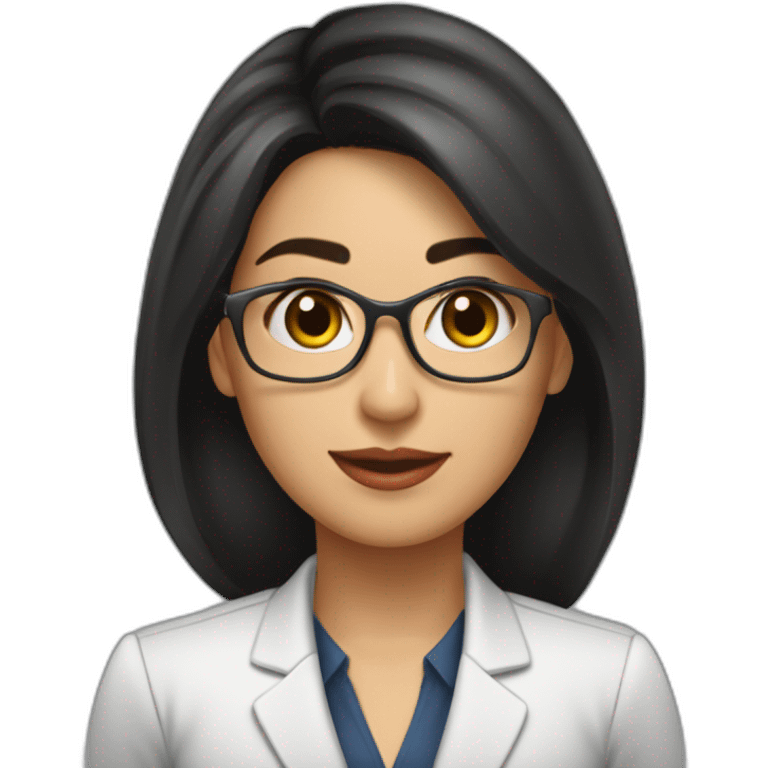 Secretaria joven morena cabello corto lacio emoji