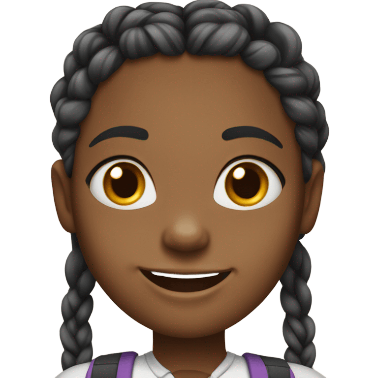 black girl with braids and braces  emoji