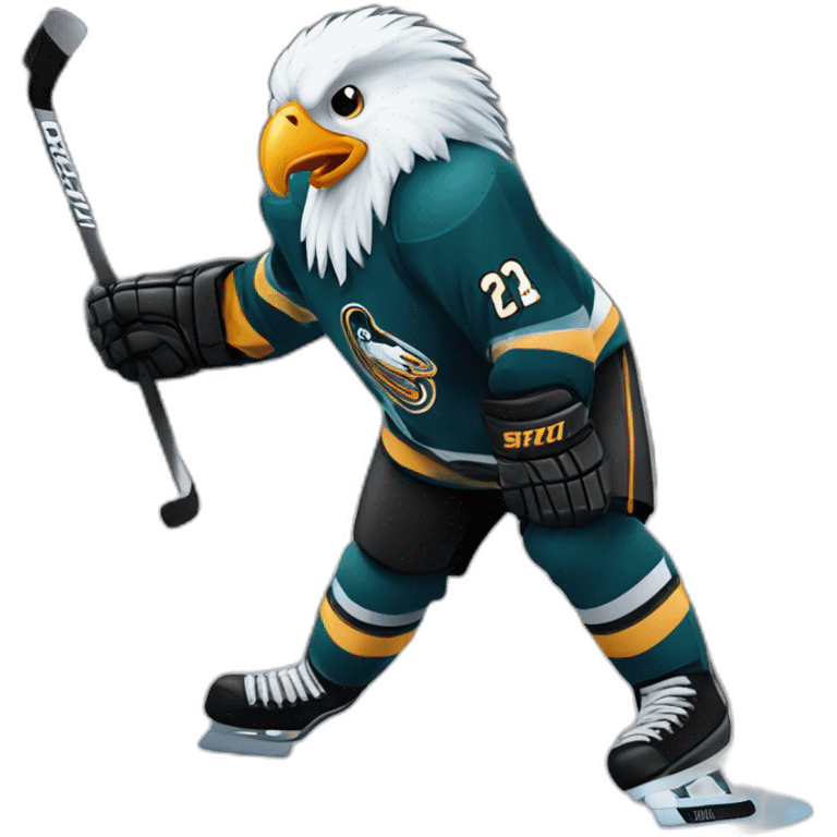 puck eagle ice hockey emoji