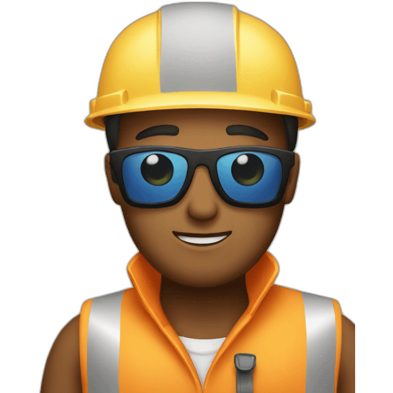 Builder with sunglasses  emoji