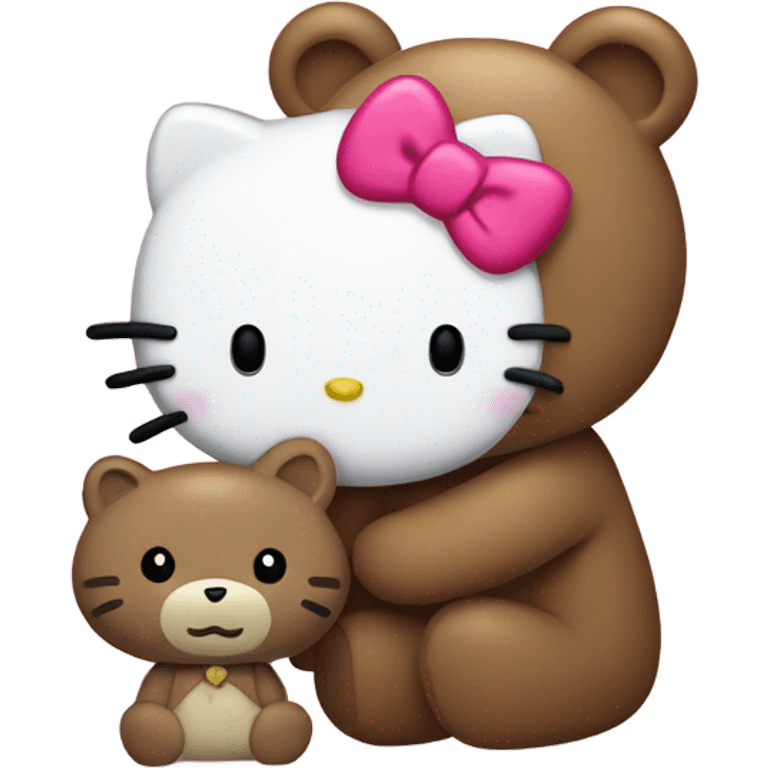 hello kitty with bear  emoji