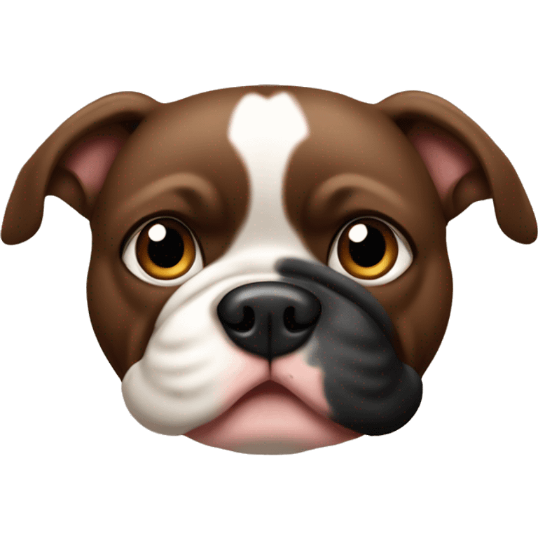 Brown and black French bull dog  emoji