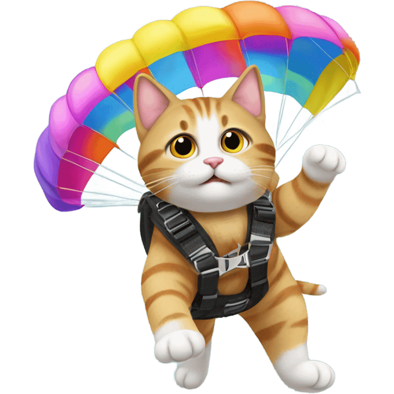 Cat parasailing  emoji