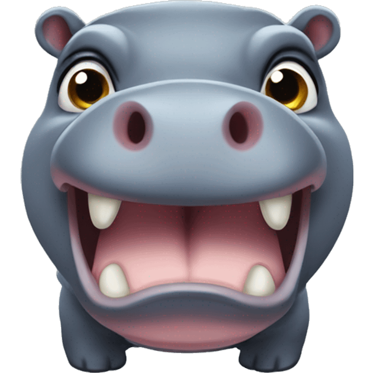 baby pygmy hippo  angry emoji