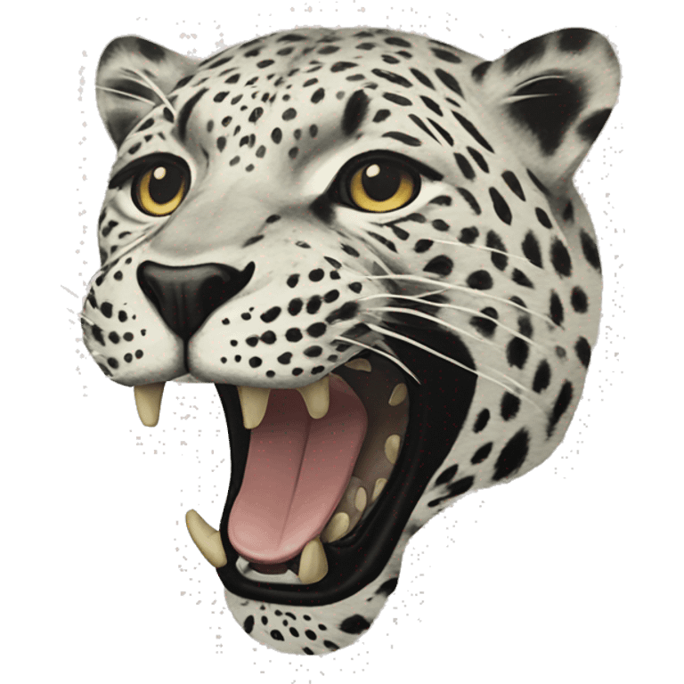 Make a leopard as it is drawn on a paper emoji