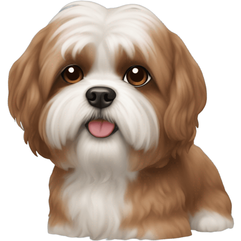 A shitz bichon redish brown dog emoji