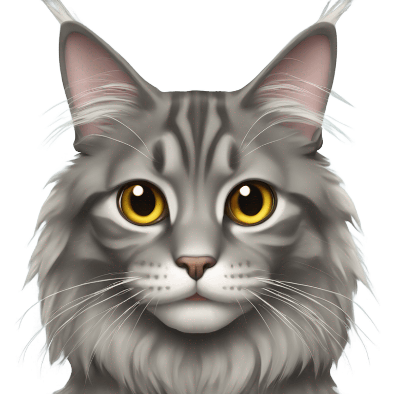 Maine coon grey emoji