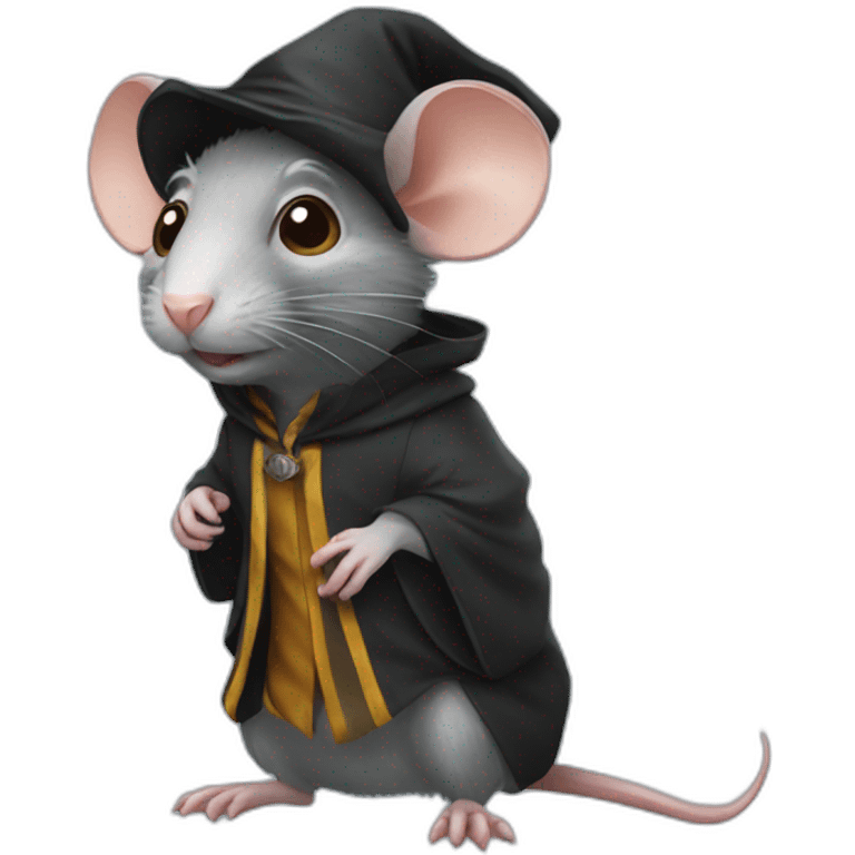 Rat in a Harry Potter costume emoji