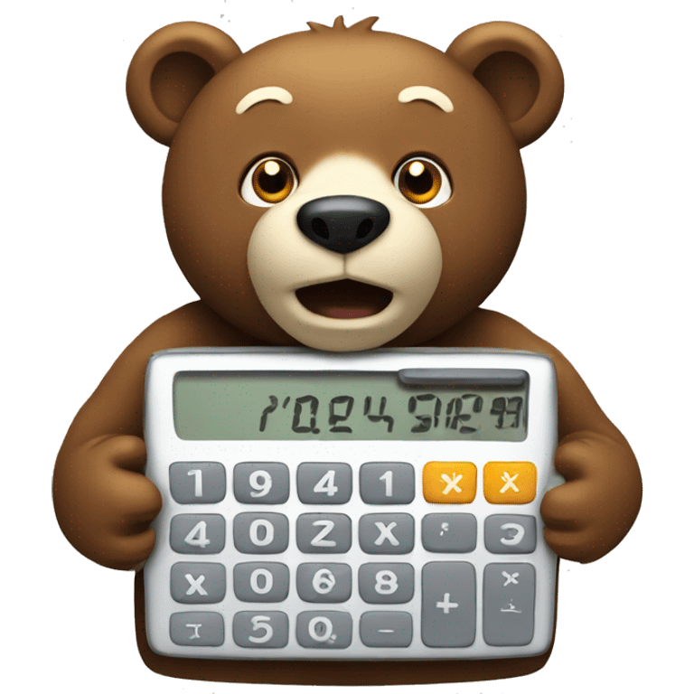 bear with calculator emoji