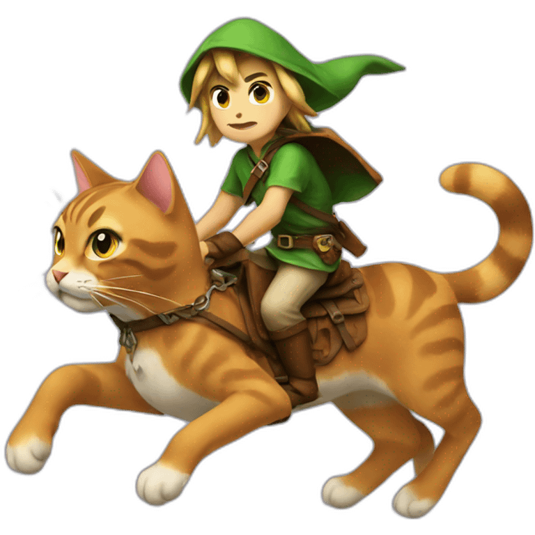 Link riding cat emoji